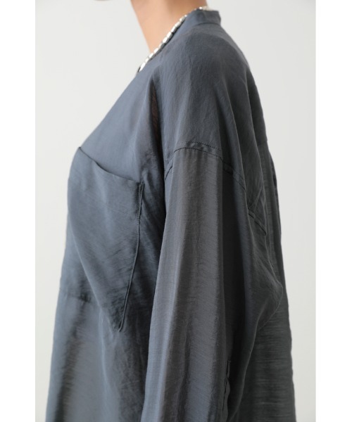 crie conforto（クリーコンフォルト）の「シアーシャツ（シャツ/ブラウス・レディース・ライム/ダークグレー/アイボリー/ライトブルー・FREE）」の17枚目の写真