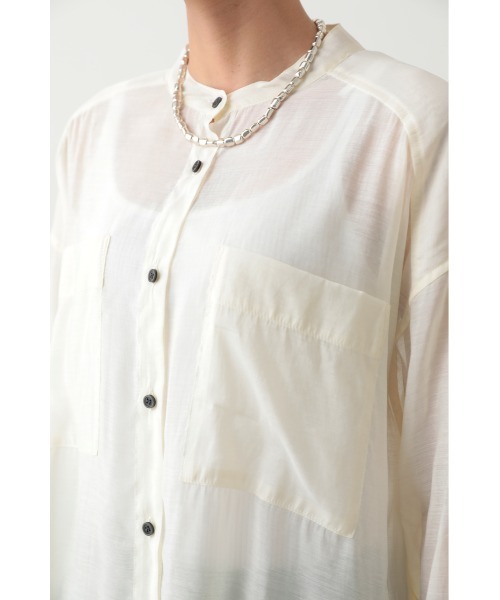 crie conforto（クリーコンフォルト）の「シアーシャツ（シャツ/ブラウス・レディース・ライム/ダークグレー/アイボリー/ライトブルー・FREE）」の18枚目の写真