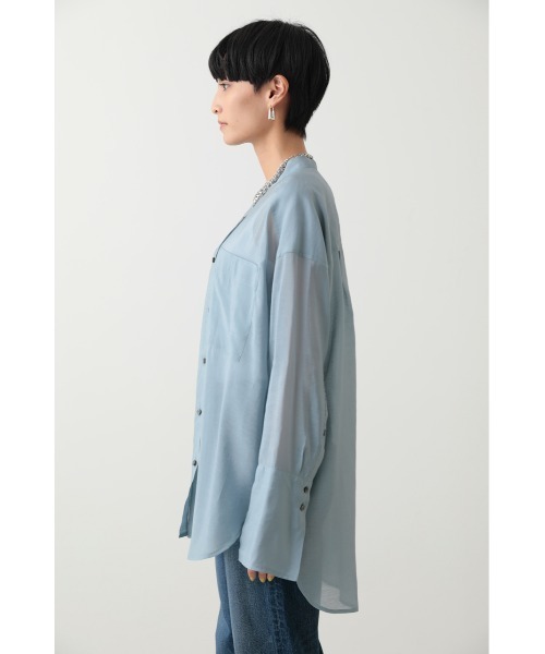 crie conforto（クリーコンフォルト）の「シアーシャツ（シャツ/ブラウス・レディース・ライム/ダークグレー/アイボリー/ライトブルー・FREE）」の14枚目の写真