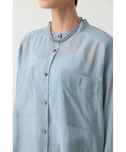 crie conforto（クリーコンフォルト）の「シアーシャツ（シャツ/ブラウス・レディース・ライム/ダークグレー/アイボリー/ライトブルー・FREE）」の19枚目の写真