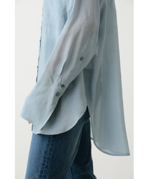 crie conforto（クリーコンフォルト）の「シアーシャツ（シャツ/ブラウス・レディース・ライム/ダークグレー/アイボリー/ライトブルー・FREE）」の11枚目の写真