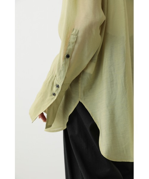 crie conforto（クリーコンフォルト）の「シアーシャツ（シャツ/ブラウス・レディース・ライム/ダークグレー/アイボリー/ライトブルー・FREE）」の12枚目の写真