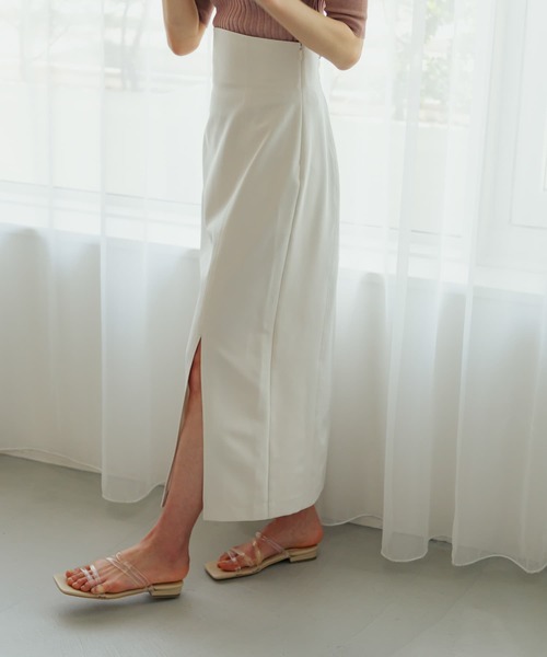 HEYUMM(ヘユム)の「ストレッチスリットスカート(スカート・レディース・ブラック/モカ/ライトベージュ・SMALL/MEDIUM)」の4枚目の写真