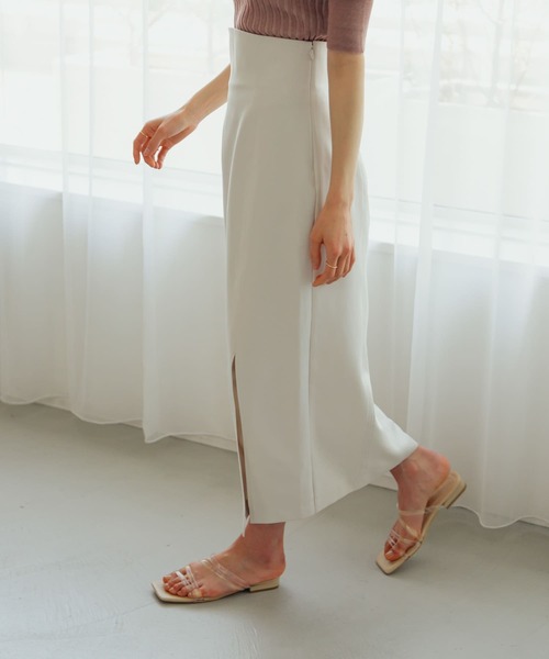 HEYUMM(ヘユム)の「ストレッチスリットスカート(スカート・レディース・ブラック/モカ/ライトベージュ・SMALL/MEDIUM)」の5枚目の写真