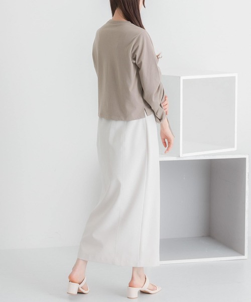 HEYUMM(ヘユム)の「ストレッチスリットスカート(スカート・レディース・ブラック/モカ/ライトベージュ・SMALL/MEDIUM)」の16枚目の写真