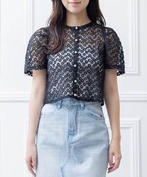 clear | オーガンジー刺繍半袖ブラウス ≪2023SS新作≫(シャツ/ブラウス)