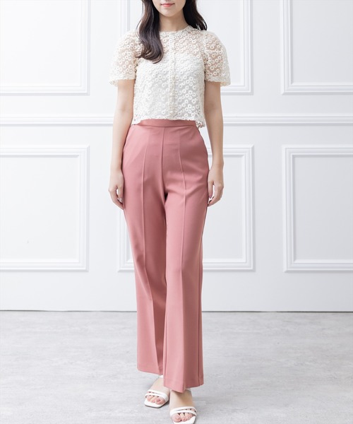 clear（クリア）の「オーガンジー刺繍半袖ブラウス （シャツ/ブラウス・レディース・ブラック/ホワイト/ベージュ/ミント・F）」の21枚目の写真