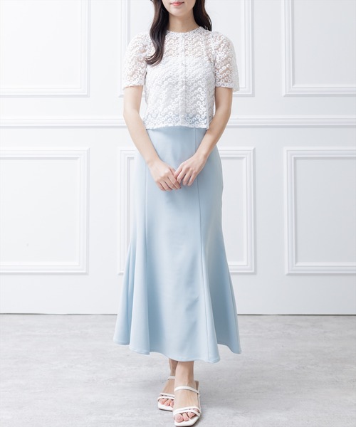 clear（クリア）の「オーガンジー刺繍半袖ブラウス （シャツ/ブラウス・レディース・ブラック/ホワイト/ベージュ/ミント・F）」の14枚目の写真