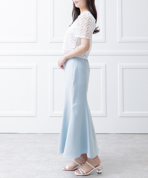 clear（クリア）の「オーガンジー刺繍半袖ブラウス （シャツ/ブラウス・レディース・ブラック/ホワイト/ベージュ/ミント・F）」の15枚目の写真