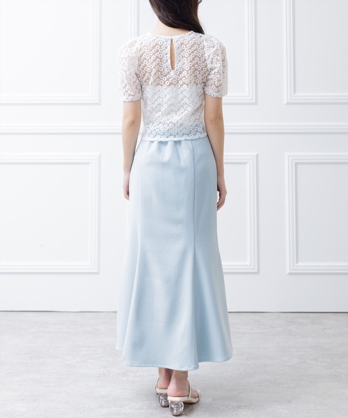 clear（クリア）の「オーガンジー刺繍半袖ブラウス （シャツ/ブラウス・レディース・ブラック/ホワイト/ベージュ/ミント・F）」の16枚目の写真