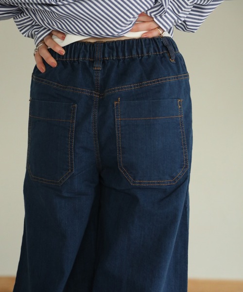 aity(アイティ)の「ストレッチデニムベイカーパンツ(デニムパンツ・レディース・ブルー/ワンウォッシュ/ネイビー・M)」の5枚目の写真