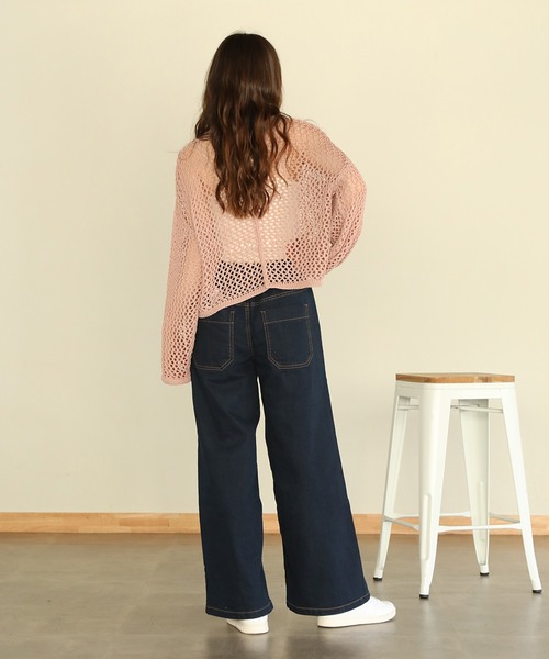 aity(アイティ)の「ストレッチデニムベイカーパンツ(デニムパンツ・レディース・ブルー/ワンウォッシュ/ネイビー・M)」の18枚目の写真
