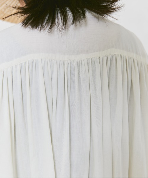 Libra Cue（リブラ キュー）の「コットンボイルノースリーブワンピース（ワンピース・レディース・ブラック/ピンク/カーキ/アイボリー・FREE）」の12枚目の写真