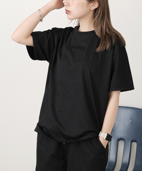 Chick(チック)の「ルーズトップスセットアップ(Tシャツ/カットソー・レディース・ブラック/グレー/ブルー・M/L)」の15枚目の写真