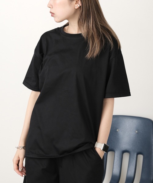 Chick(チック)の「ルーズトップスセットアップ(Tシャツ/カットソー・レディース・ブラック/グレー/ブルー・M/L)」の14枚目の写真