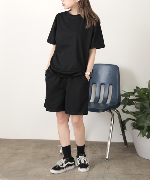 Chick(チック)の「ルーズトップスセットアップ(Tシャツ/カットソー・レディース・ブラック/グレー/ブルー・M/L)」の11枚目の写真