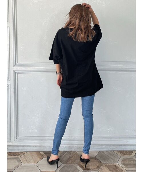 GYDA（ジェイダ）の「Symmetry GYDA BIG T/S（Tシャツ/カットソー・レディース・ブラック/オフホワイト・FREE）」の18枚目の写真