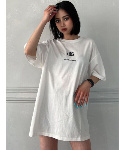 GYDA（ジェイダ）の「Symmetry GYDA BIG T/S（Tシャツ/カットソー・レディース・ブラック/オフホワイト・FREE）」の16枚目の写真