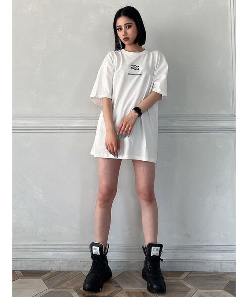 GYDA（ジェイダ）の「Symmetry GYDA BIG T/S（Tシャツ/カットソー・レディース・ブラック/オフホワイト・FREE）」の13枚目の写真