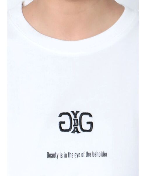 GYDA（ジェイダ）の「Symmetry GYDA BIG T/S（Tシャツ/カットソー・レディース・ブラック/オフホワイト・FREE）」の8枚目の写真