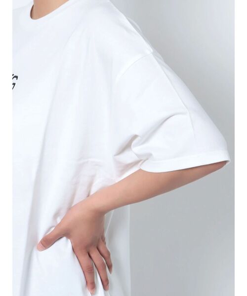 GYDA（ジェイダ）の「Symmetry GYDA BIG T/S（Tシャツ/カットソー・レディース・ブラック/オフホワイト・FREE）」の7枚目の写真