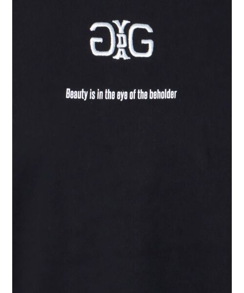 GYDA（ジェイダ）の「Symmetry GYDA BIG T/S（Tシャツ/カットソー・レディース・ブラック/オフホワイト・FREE）」の4枚目の写真