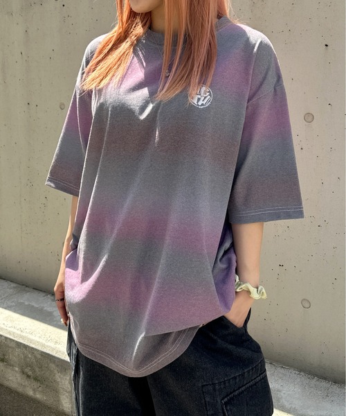 sedacle(セダクル)の「グラデーションTシャツ(Tシャツ/カットソー・メンズ・パープル/レッド/ピンク・MEDIUM/LARGE)」の10枚目の写真