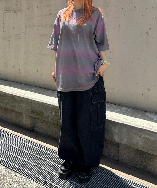 sedacle(セダクル)の「グラデーションTシャツ(Tシャツ/カットソー・メンズ・パープル/レッド/ピンク・MEDIUM/LARGE)」の12枚目の写真