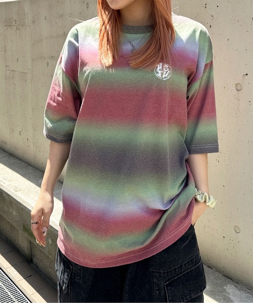 sedacle(セダクル)の「グラデーションTシャツ(Tシャツ/カットソー・メンズ・パープル/レッド/ピンク・MEDIUM/LARGE)」の17枚目の写真