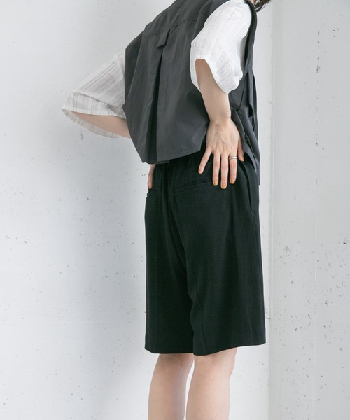 KBF（ケイビーエフ）の「リネンMIXショートパンツ（その他パンツ・レディース・ブラック/ネイビー/ベージュ・ONE）」の12枚目の写真