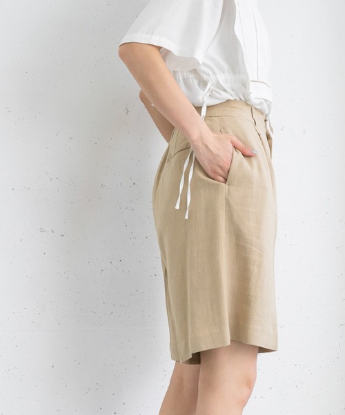 KBF（ケイビーエフ）の「リネンMIXショートパンツ（その他パンツ・レディース・ブラック/ネイビー/ベージュ・ONE）」の18枚目の写真
