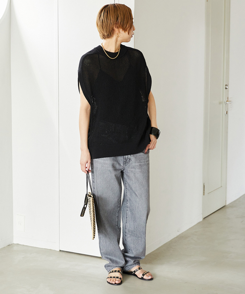 VERMEIL par iena(ヴェルメイユパーイエナ)の「【MAISON N.H PARIS/メゾン エヌ アッシュ パリ】Tote Bag Stripe(かごバッグ・レディース・A・FREE)」の14枚目の写真