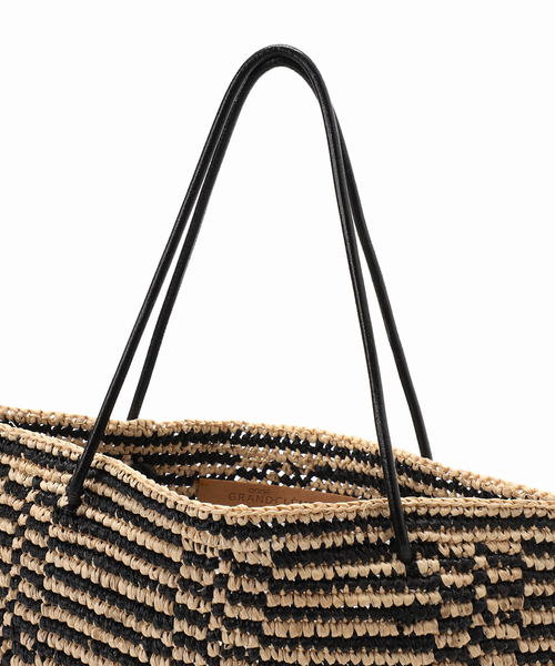 VERMEIL par iena(ヴェルメイユパーイエナ)の「【MAISON N.H PARIS/メゾン エヌ アッシュ パリ】Tote Bag Stripe(かごバッグ・レディース・A・FREE)」の9枚目の写真
