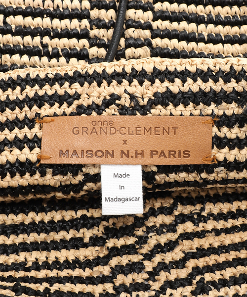 VERMEIL par iena(ヴェルメイユパーイエナ)の「【MAISON N.H PARIS/メゾン エヌ アッシュ パリ】Tote Bag Stripe(かごバッグ・レディース・A・FREE)」の11枚目の写真
