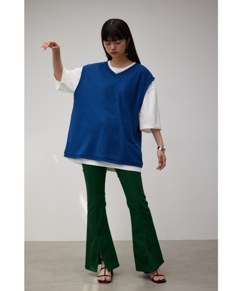 V-NECK VEST SET TEE/VネックベストセットTシャツ（Tシャツ/カットソー）｜AZUL BY MOUSSY（アズールバイマウジー）
