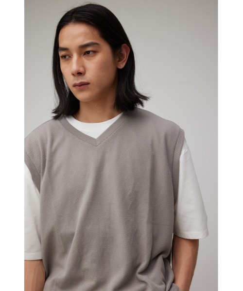 V-NECK VEST SET TEE/VネックベストセットTシャツ（Tシャツ/カットソー）｜AZUL BY MOUSSY（アズールバイマウジー）
