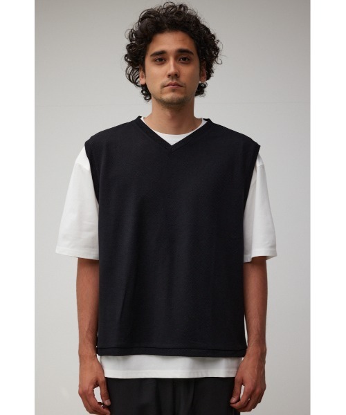 V-NECK VEST SET TEE/VネックベストセットTシャツ（Tシャツ/カットソー）｜AZUL BY MOUSSY（アズールバイマウジー）
