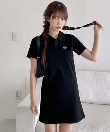 muahmuah([A[A)A'GEM/9 × .komwmuah muah/[A[Ax LOGO OPEN COLLAR HALF ONE-PIECE/I[vJ[s[X(s[X)