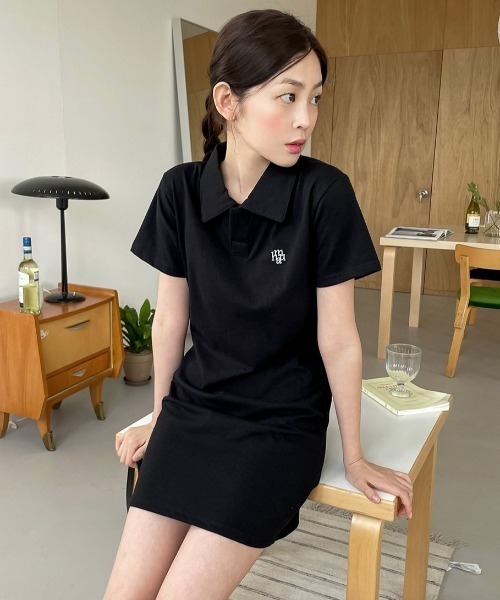 A'GEM/9 × .kom『muah muah/ムーアムーア』 LOGO OPEN COLLAR
