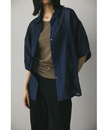 STYLEMIXER | シアーハーフスリーブボクシーシャツ(シャツ/ブラウス)