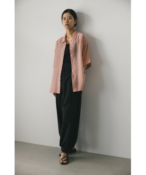 STYLEMIXER（スタイルミキサー）の「シアーハーフスリーブボクシーシャツ（シャツ/ブラウス・レディース・ベージュ/ピンク/ミント/ネイビー・FREE）」の20枚目の写真