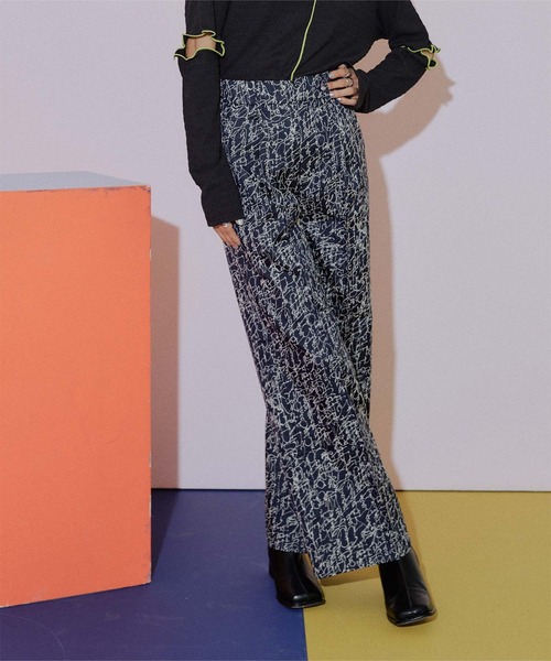 miette（ミエット）の「ジャガードワイドパンツ（その他パンツ・レディース・ブルー系その他/ブルー系その他2・FREE）」の2枚目の写真