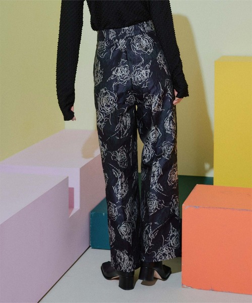 miette（ミエット）の「ジャガードワイドパンツ（その他パンツ・レディース・ブルー系その他/ブルー系その他2・FREE）」の4枚目の写真