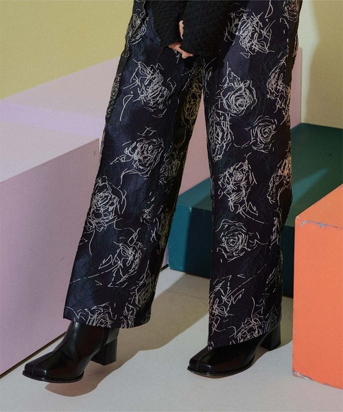 miette（ミエット）の「ジャガードワイドパンツ（その他パンツ・レディース・ブルー系その他/ブルー系その他2・FREE）」の6枚目の写真