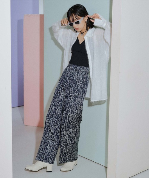 miette（ミエット）の「ジャガードワイドパンツ（その他パンツ・レディース・ブルー系その他/ブルー系その他2・FREE）」の8枚目の写真