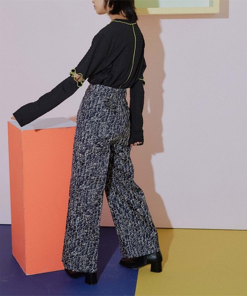 miette（ミエット）の「ジャガードワイドパンツ（その他パンツ・レディース・ブルー系その他/ブルー系その他2・FREE）」の10枚目の写真