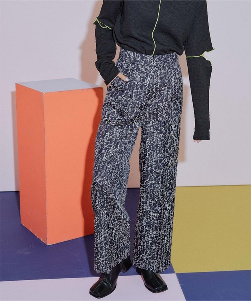 miette（ミエット）の「ジャガードワイドパンツ（その他パンツ・レディース・ブルー系その他/ブルー系その他2・FREE）」の11枚目の写真