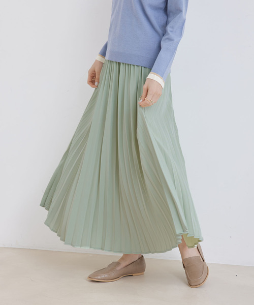 Jayro(ジャイロ)の「アコーディオンプリーツスカート(スカート・レディース・ライトグリーン/ブラック/グリーン・FREE)」の1枚目の写真