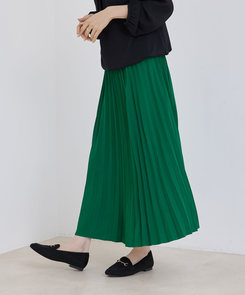Jayro(ジャイロ)の「アコーディオンプリーツスカート(スカート・レディース・ライトグリーン/ブラック/グリーン・FREE)」の3枚目の写真