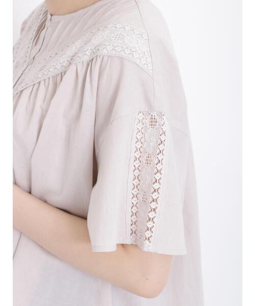 Samansa Mos2（サマンサ モスモス）の「切替レースブラウス（シャツ/ブラウス・レディース・ベージュ/オフホワイト/ブラック・F）」の10枚目の写真